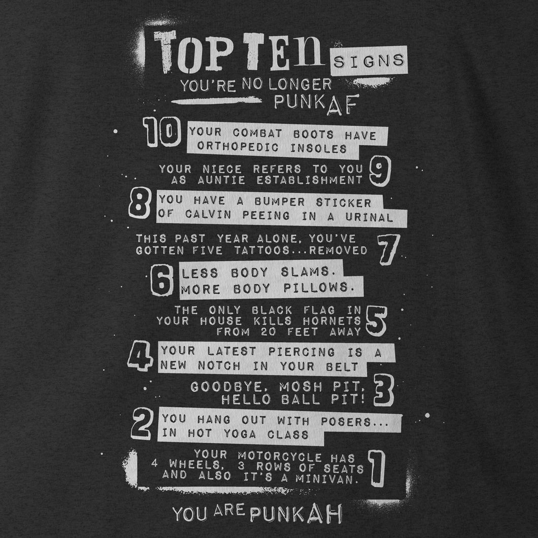 TOP TEN SIGNS You're No longer Punk AF