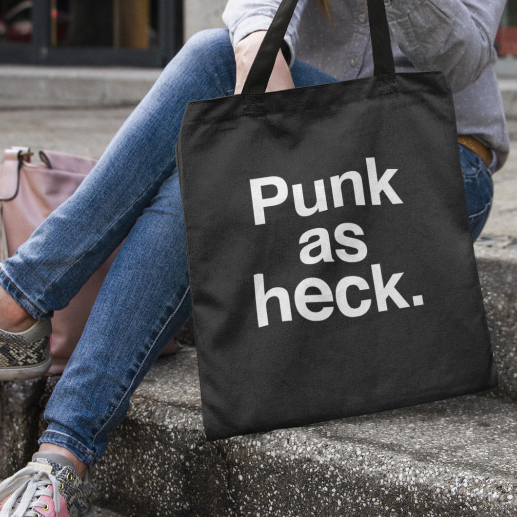PUNK AS HECK - Plain text - Tote Bag