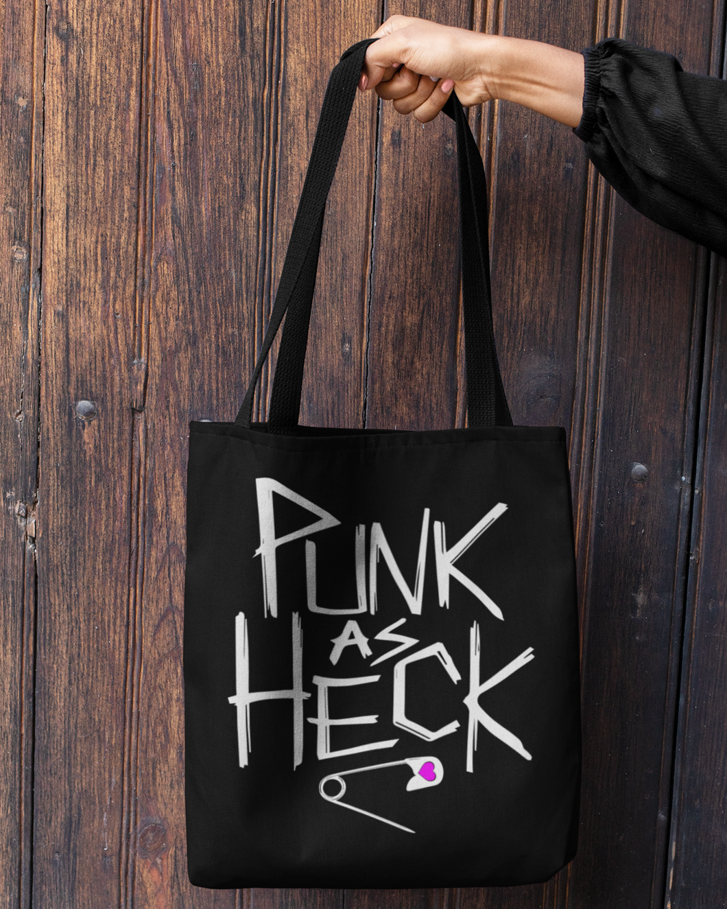 PUNK AS HECK - Open Safety Pin - Tote Bag